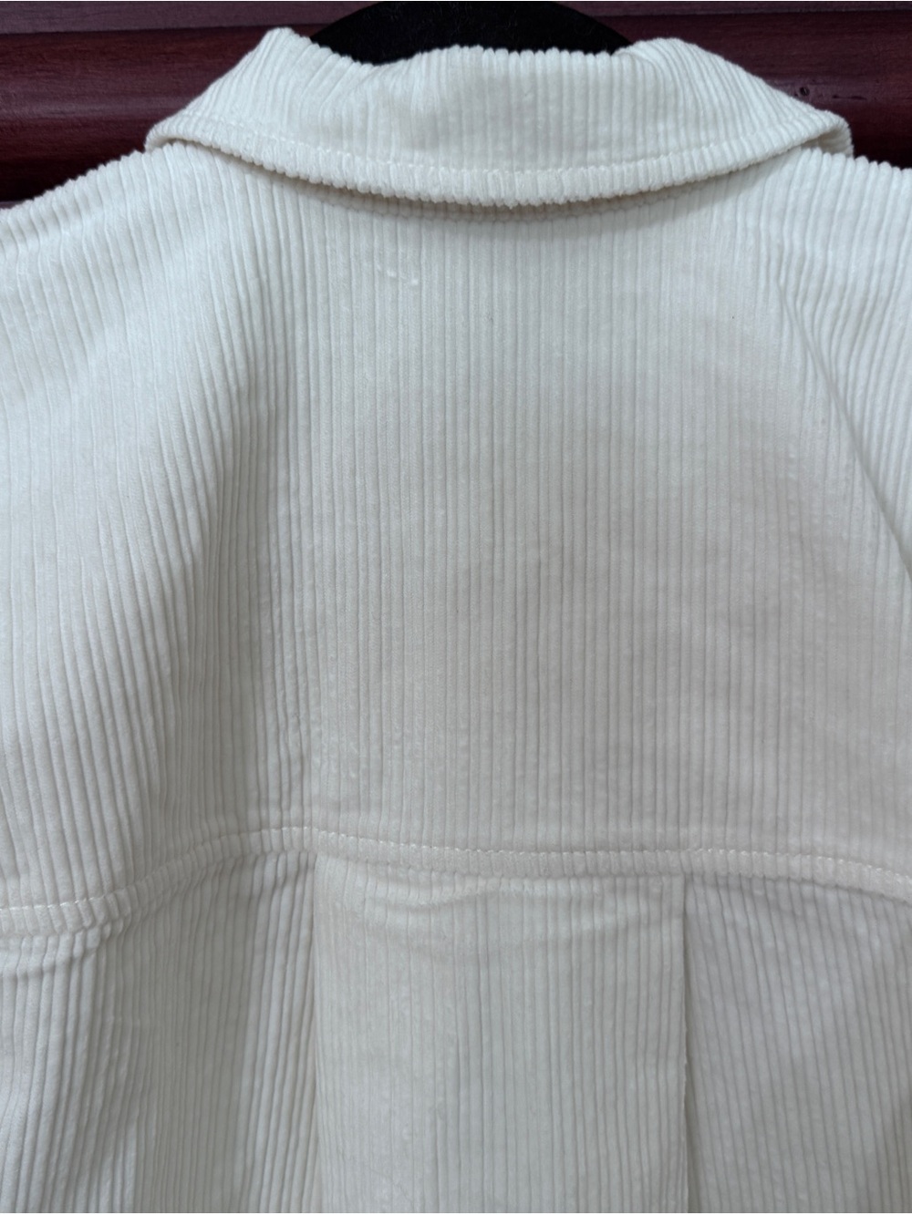 Madewell Cream Corduroy Button Up Cropped Shirt ~ Size XS - Picture 10 of 14